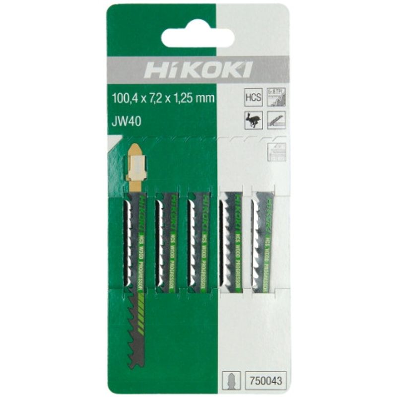 HiKOKI JW40 Sticksågsblad Trä 100,4x7,2mm (5-8TPI) 5st