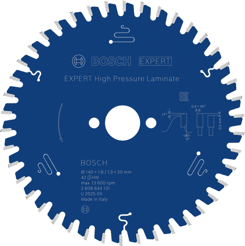 Bosch EXPERT High Pressure Laminate Cirkelsågklinga 140x1,8/1,3x20mm 42T