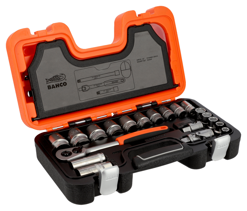 Bahco S240AF Hylsnyckelsats 1/2" Tum 24 delar