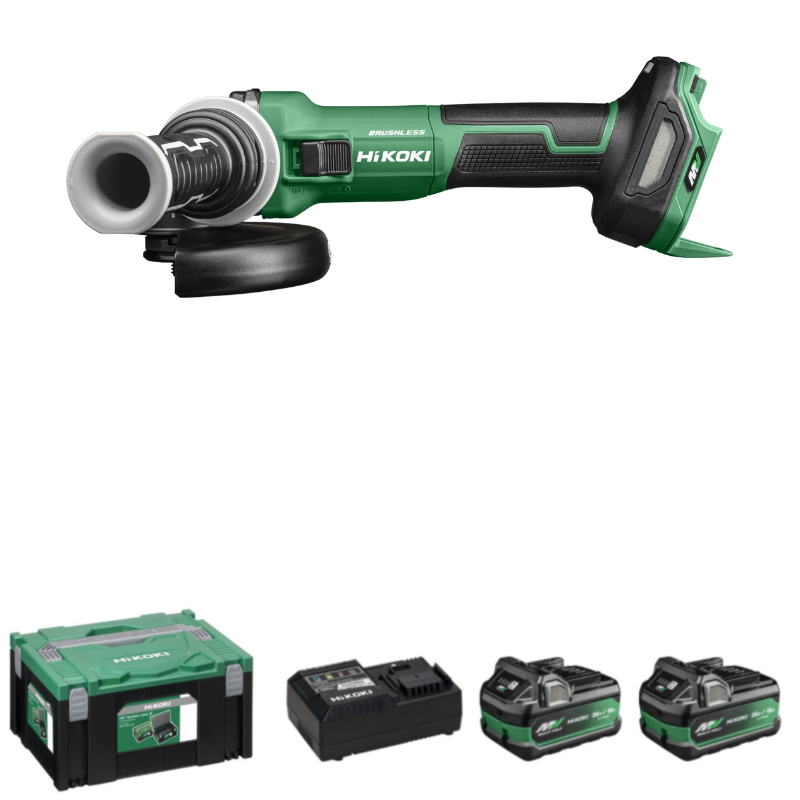 HiKOKI G3615DVE Vinkelslip 150mm 36V (2x2,5Ah)