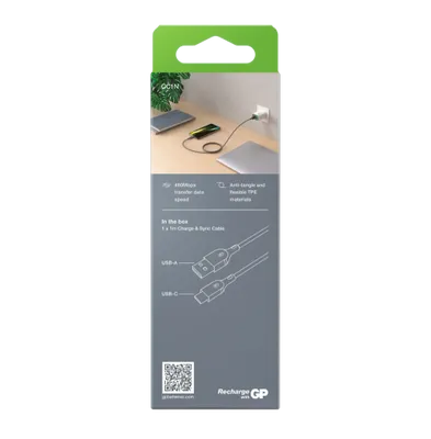 GP Laddkabel USB-A till USB-C 1m 18W