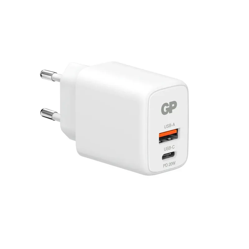 GP Väggladdare USB-C + USB-A 20W
