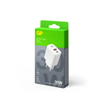GP Väggladdare USB-C + USB-A 30W