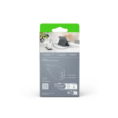 GP Väggladdare USB-C + USB-A 30W