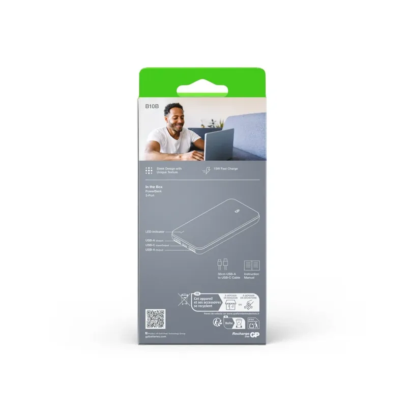 GP Powerbank Plus 10000mAh Cream
