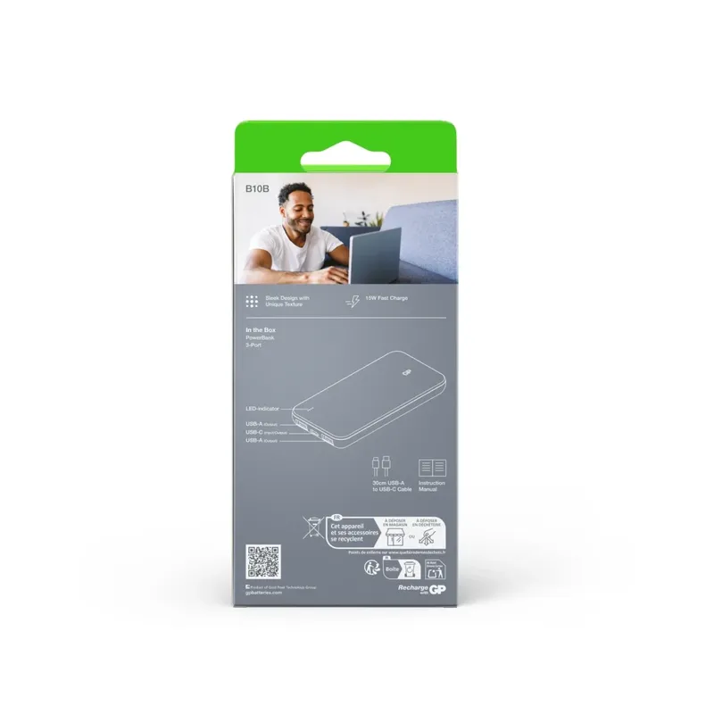 GP Powerbank Plus 10000mAh Black