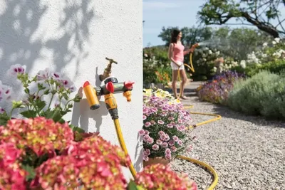 Hozelock Krankoppling Utomhus 3-vägs Flowmax