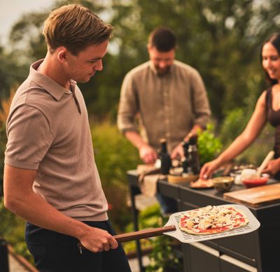 Muurikka Perforerad Pizzaspade Aluminium/ask 64cm