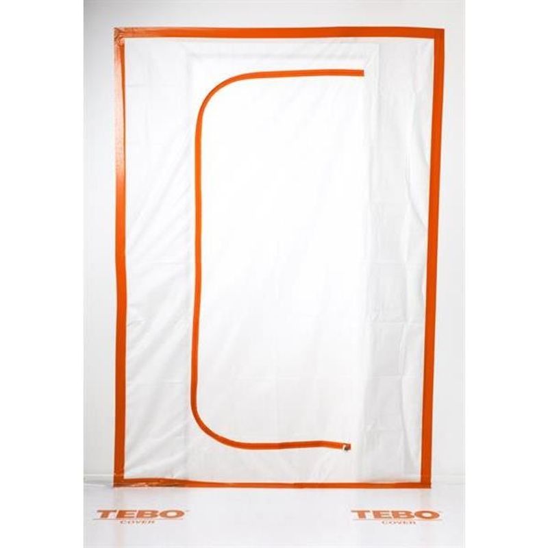 TEBO Cover Dammdörr Blixtlås "C" Andningsbar Nonwoven 220x150cm
