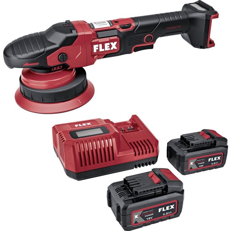 FLEX XFE15 Polermaskin 18V (2x5,0Ah)