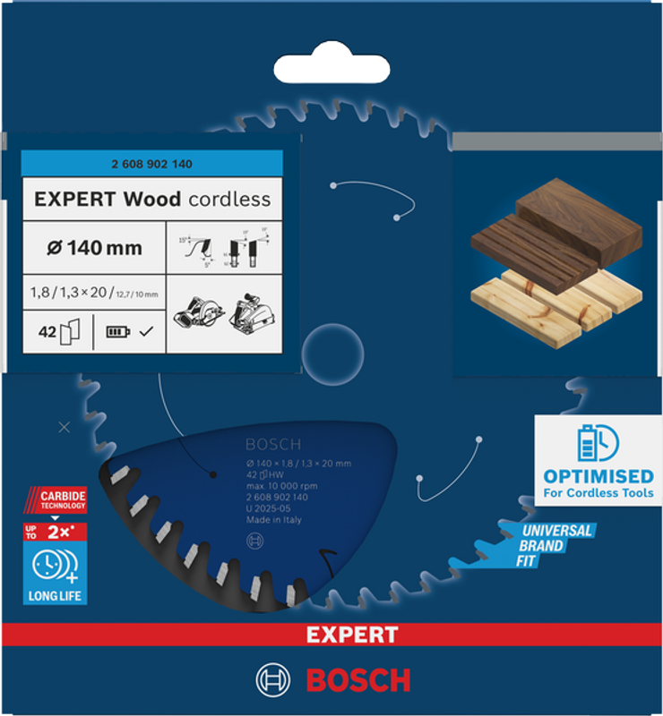 Bosch EXPERT Wood Cirkelsågklinga 140x1,8/1,3x20mm 42T