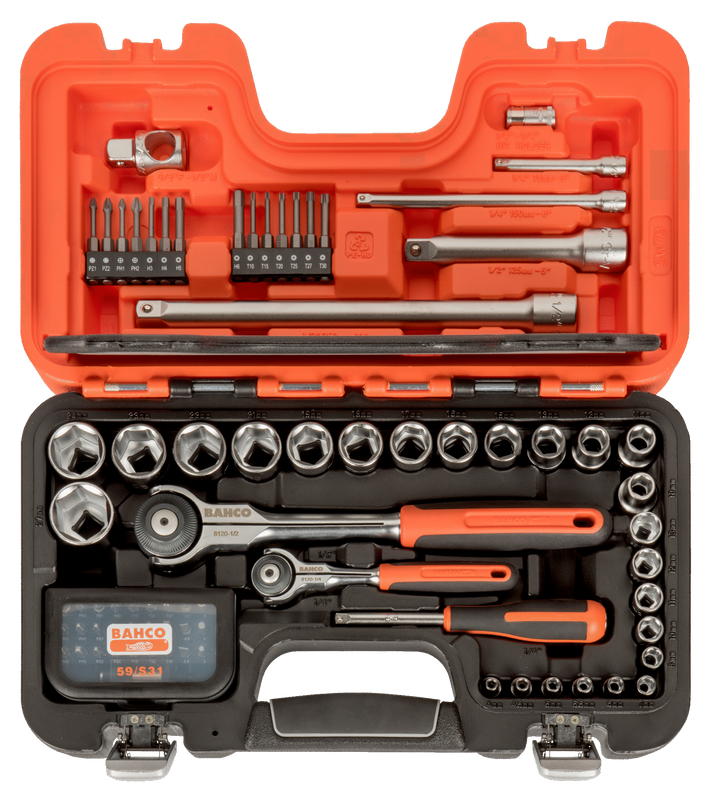 Bahco SW79 Hylsnyckelsats 1/4" & 1/2" 79 delar