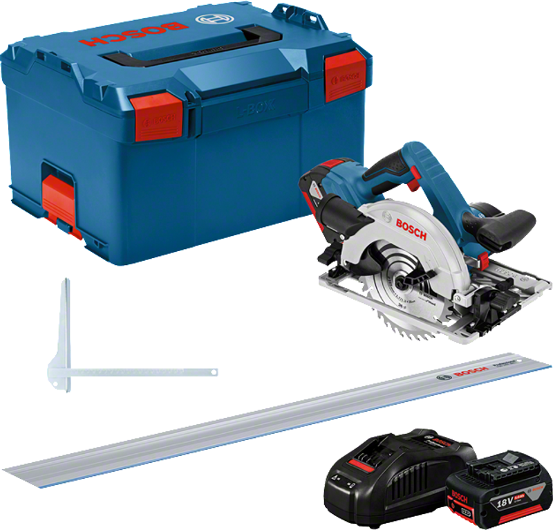 Bosch GKS 18V-57 G Cirkelsåg 165mm 18V (2x5,0ah) Inkl Styrskena