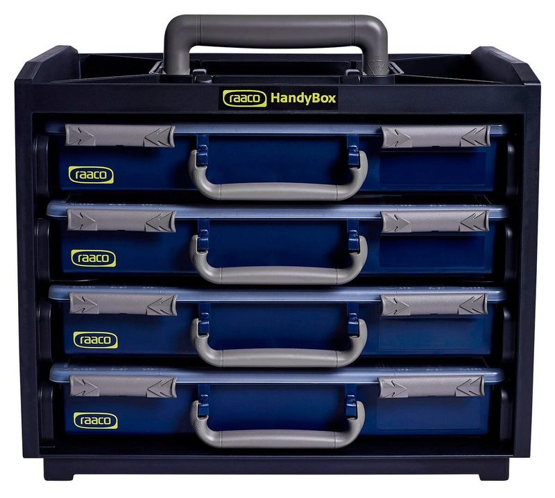 Raaco HandyBox 55x4 Förvaringbox m. 4st Sortimentlådor