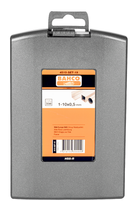 Bahco 4515 Borrsats Metall HSS-R 1-10mm 19 delar