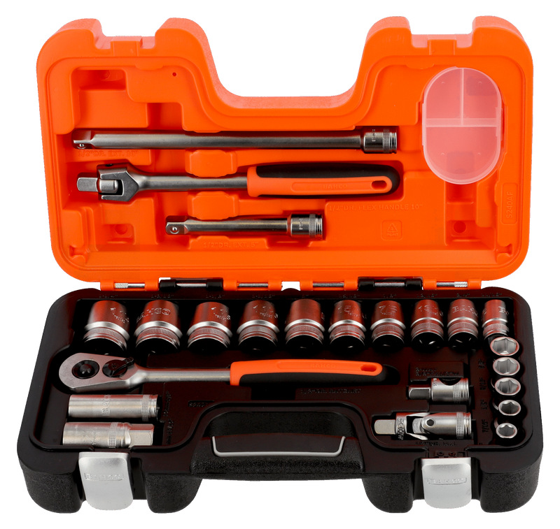 Bahco S240AF Hylsnyckelsats 1/2" Tum 24 delar