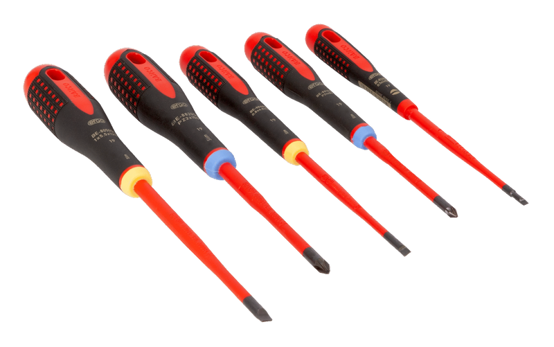 Bahco BE-9882SL Skruvmejselsats Ergo 5 delar 1000V