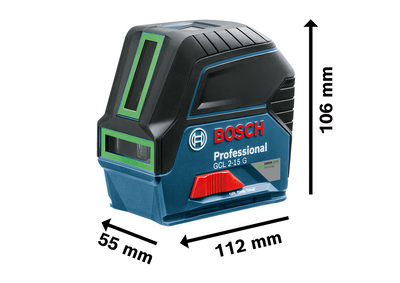 Bosch GCL 2-15 G Krysslaser m. Lodpunkter Grön