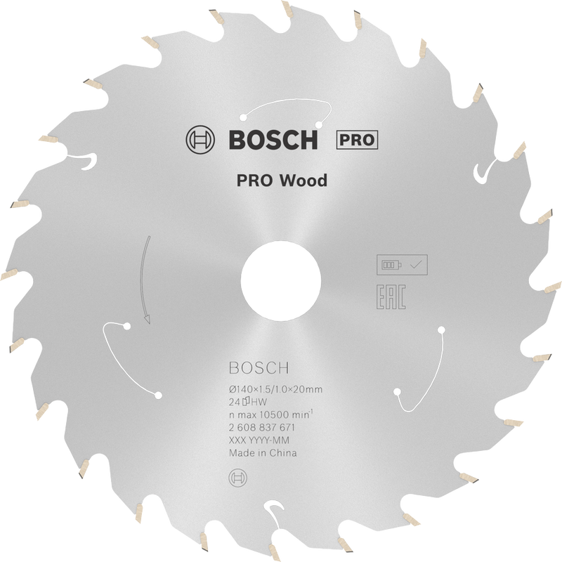 Bosch PRO Wood Cirkelsågklinga 140x1,5x20mm 24T