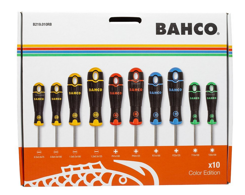Bahco B219.010RB Skruvmejselsats Bahcofit 10 delar