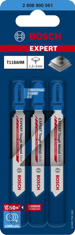 Bosch EXPERT Tough Metal thin Sticksågblad T118AHM 3st