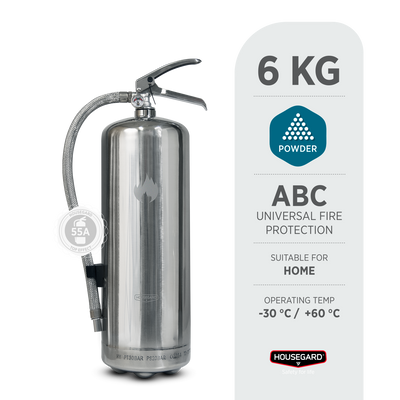 Housegard PE6HR-B Pulversläckare Steel 6 kg