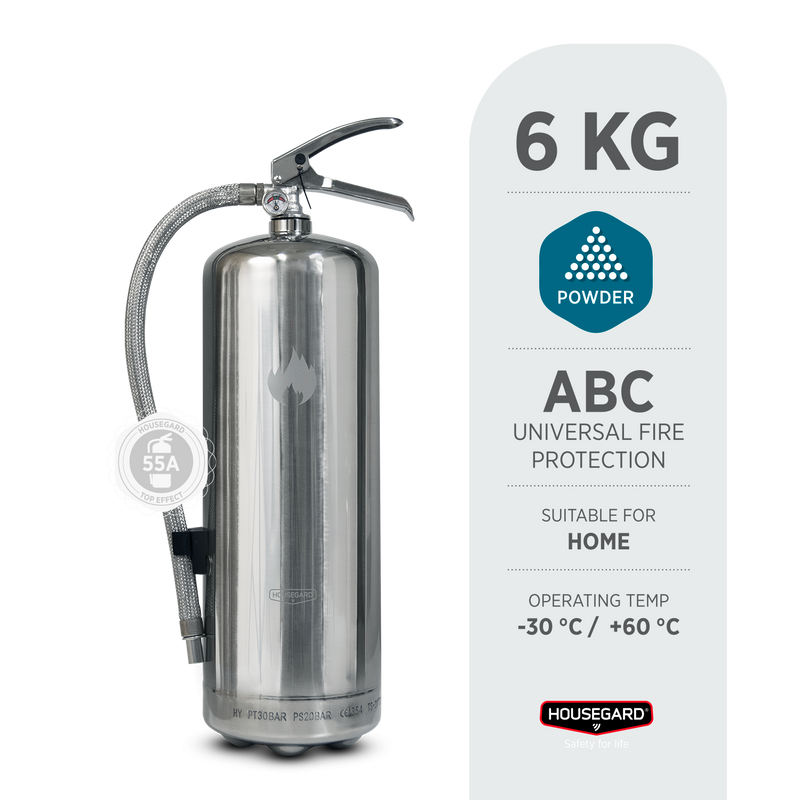 Housegard PE6HR-B Pulversläckare Steel 6 kg