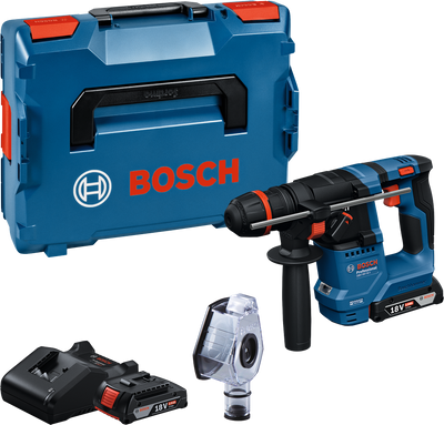 Bosch GBH 18V-18 X Borrhammare 18V m. Dammutsug (2x2,0Ah)