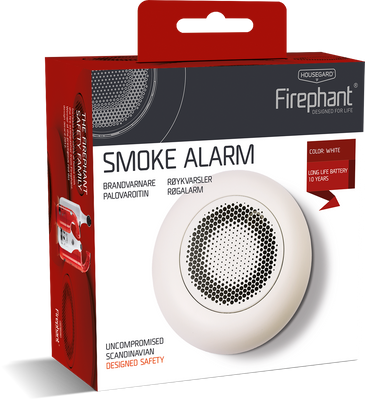 Housegard Firephant Brandvarnare Vit