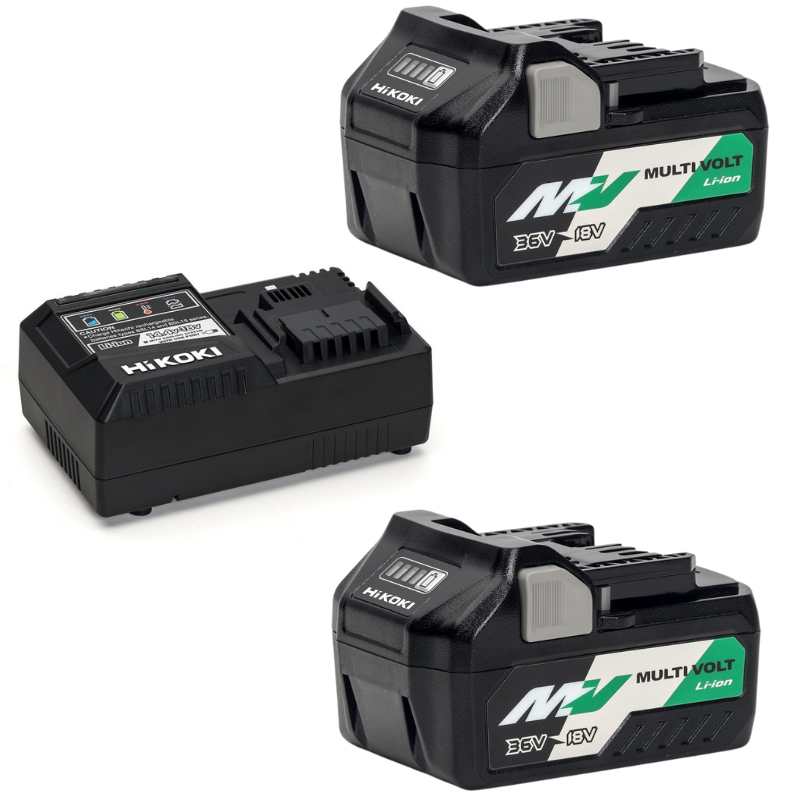 HiKOKI Laddpaket 36V/18V Multivolt (2x2,5Ah/5,0Ah)