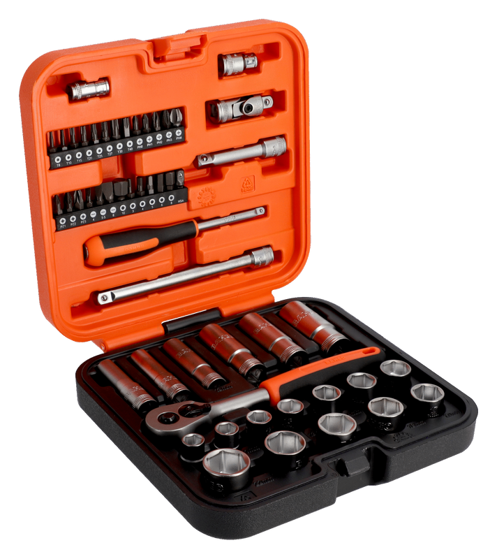 Bahco S51MC3H Hylsnyckelsats 3/8" & 1/4" 51 delar