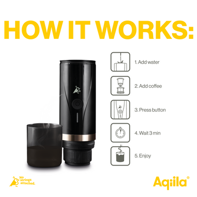Aqiila Coffeebird Bärbar Espressomaskin