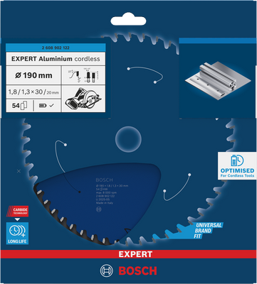Bosch EXPERT Aluminium Cirkelsågklinga 190x1,8/1,3x30mm 54T
