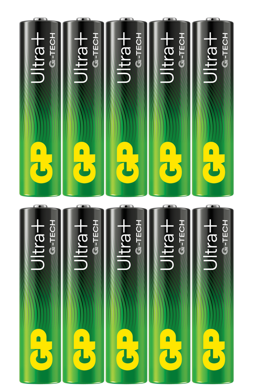 GP Batteries Ultra Plus Alkaline AAA G-TECH 10-pack