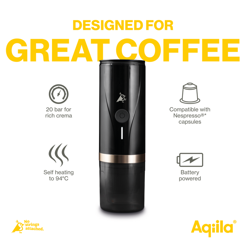 Aqiila Coffeebird Bärbar Espressomaskin