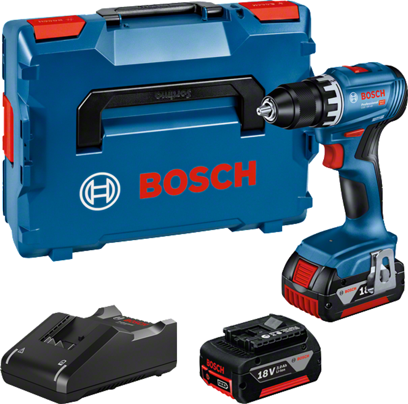 Bosch GSR 18V-45 Borrskruvdragare 18V (2x3,0Ah)