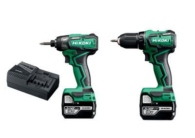 HiKOKI KC18DD (DS/WH) Verktygspaket 18V (2x5,0Ah)