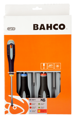 Bahco BE-9871 Skruvmejselsats Ergo 6 delar