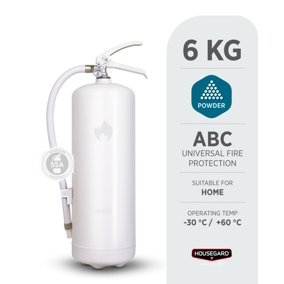 Housegard PE6HR-A Pulversläckare Vit 6kg