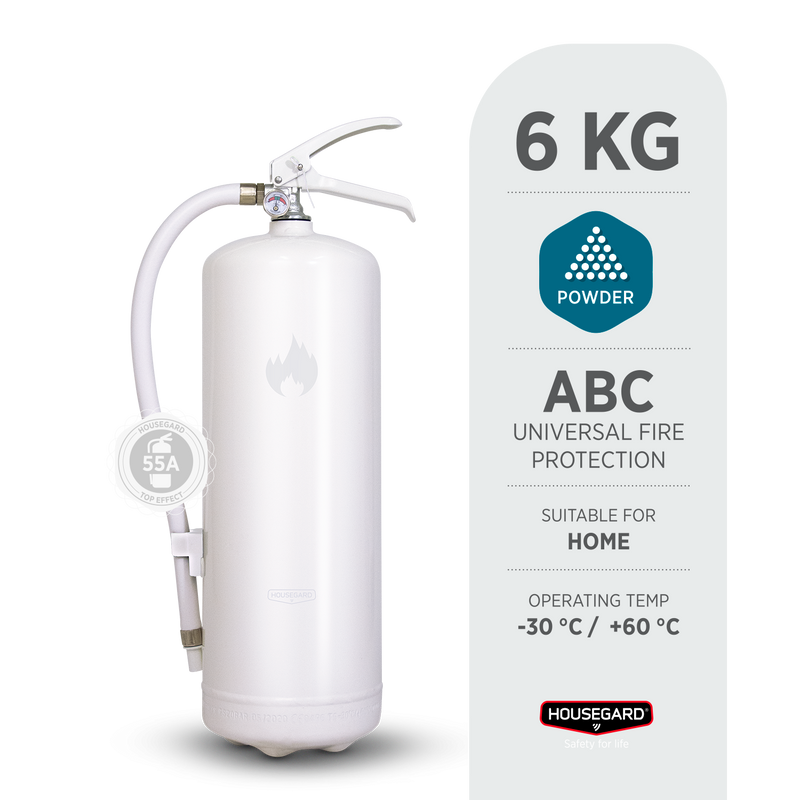 Housegard PE6HR-A Pulversläckare Vit 6kg