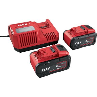 FLEX Laddpaket 18V (2x8,0Ah)