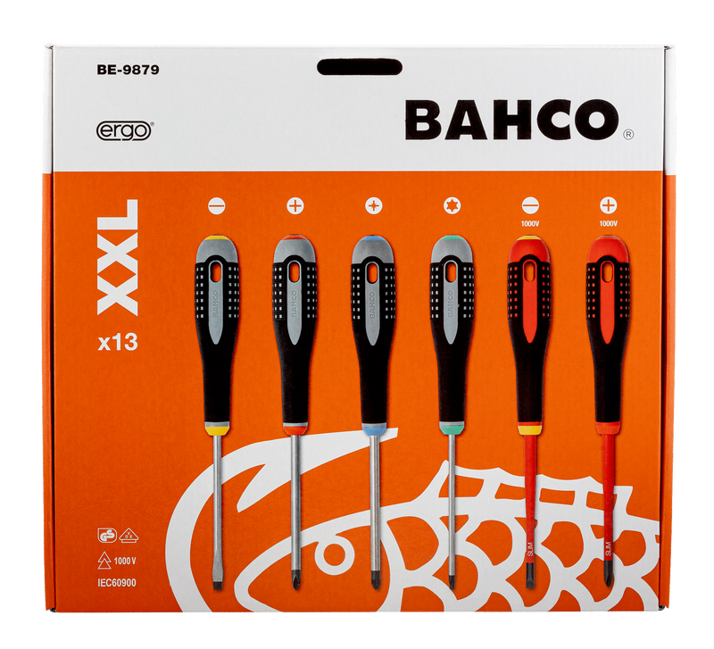 Bahco BE-9879 Skruvmejselsats Ergo 13 delar