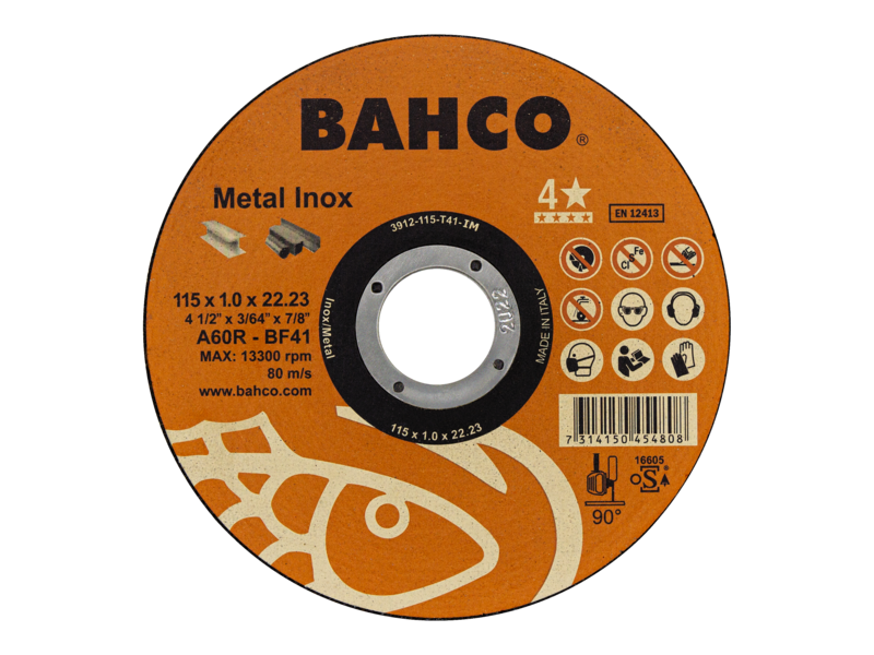 Bahco Kapskiva 125x1,0mm f. Metall & Rostfritt 5-pack