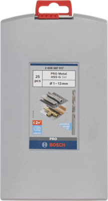 Bosch PRO Metallborrsats HSS-G 1-13mm 25 delar