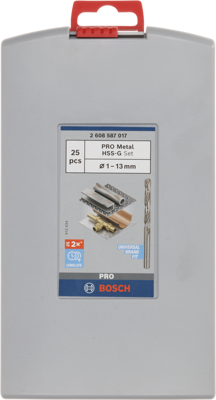 Bosch PRO Metallborrsats HSS-G 1-13mm 25 delar