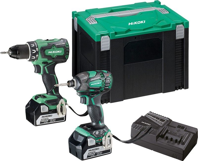 HiKOKI KC18DBDL(S) Verktygspaket 18V (2x5,0Ah)