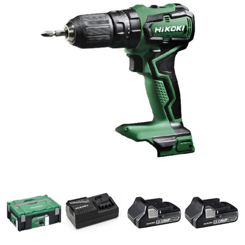 HiKOKI DV18DD Slagborrmaskin 18V (2x3,0Ah)
