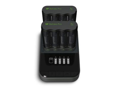 GP ReCyko 2st Hållare med Laddstation inklusive 8st AA 2000mAh Uppladdningsbara Batterier