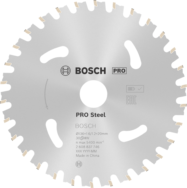 Bosch PRO Steel Cirkelsågklinga 136x1,6x20 mm 30T