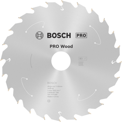 Bosch PRO Wood Cirkelsågklinga 190x1,6x30 mm 24T